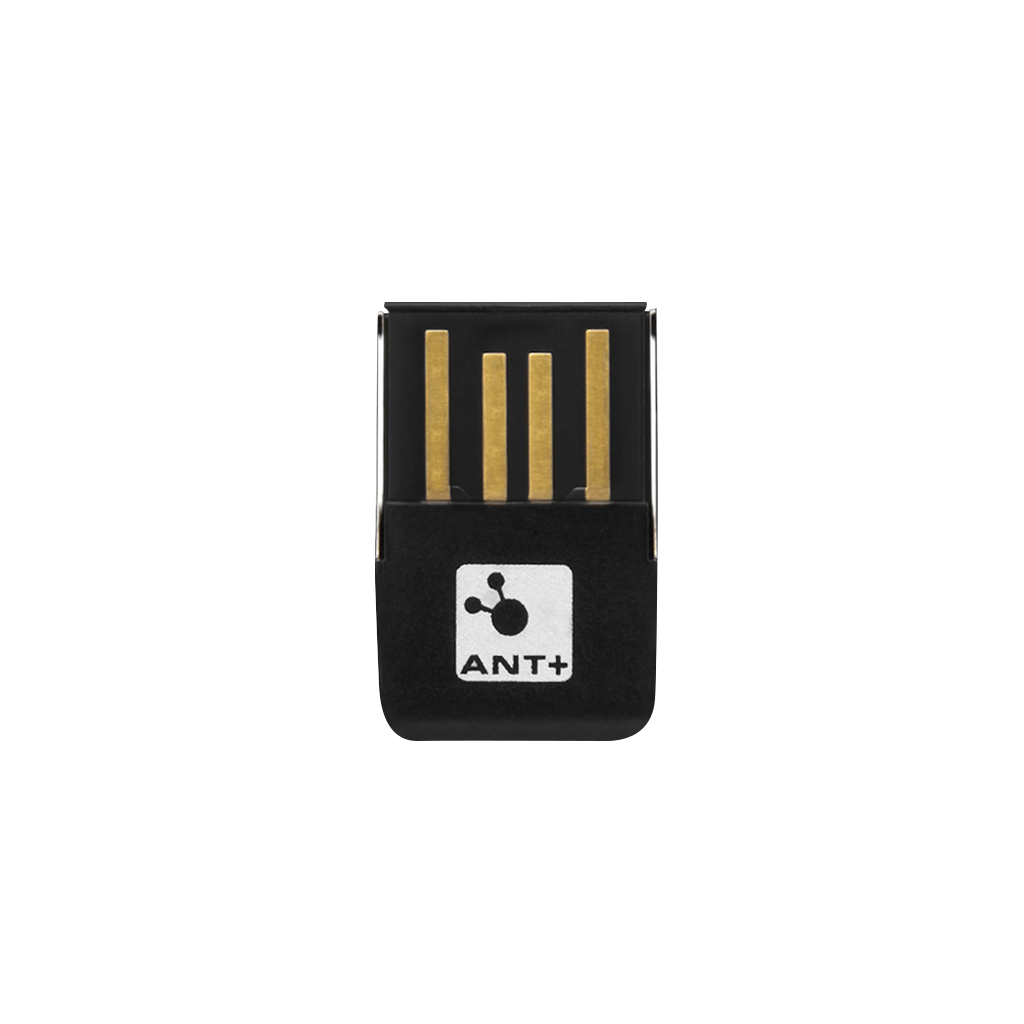 Garmin USB ANT+ Stick, black USB dongle with gold-plated contact pins