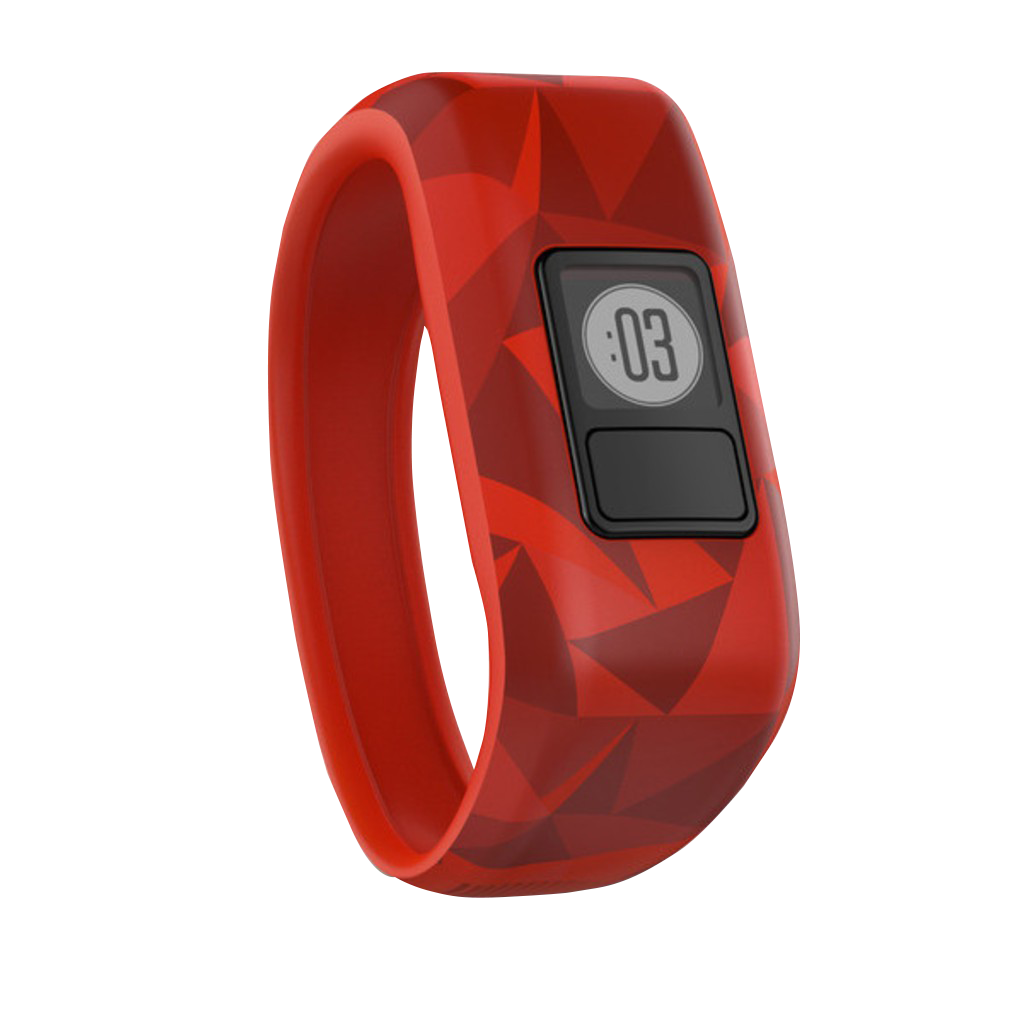 Garmin Vivofit Jr. Broken Lava red geometric-pattern fitness tracker