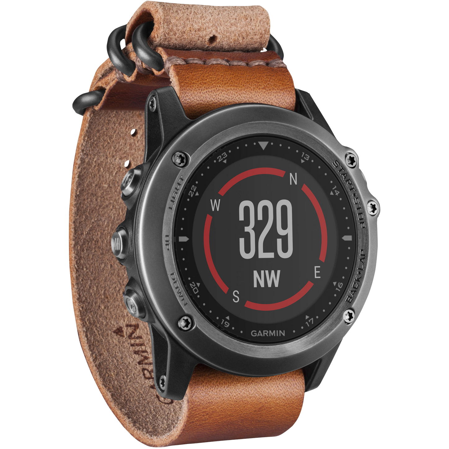Garmin Fenix 3 Sapphire, Gray w/ Leather Strap GPS Smartwatch (Garmin Certified Refurbished) by Garmin