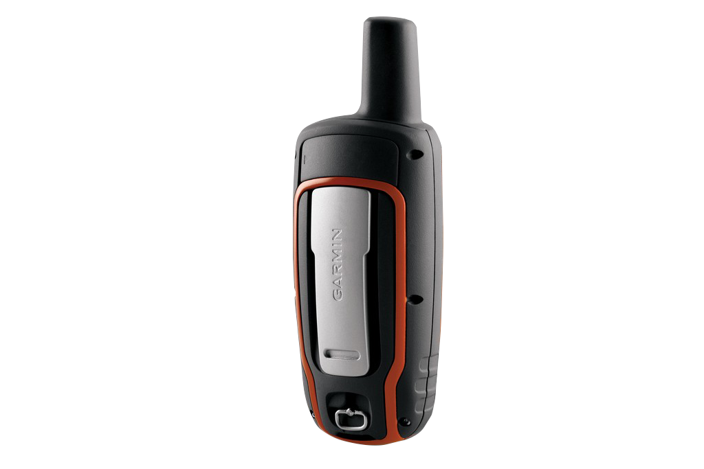 Garmin GPSMAP 62s handheld GPS with orange trim, black body