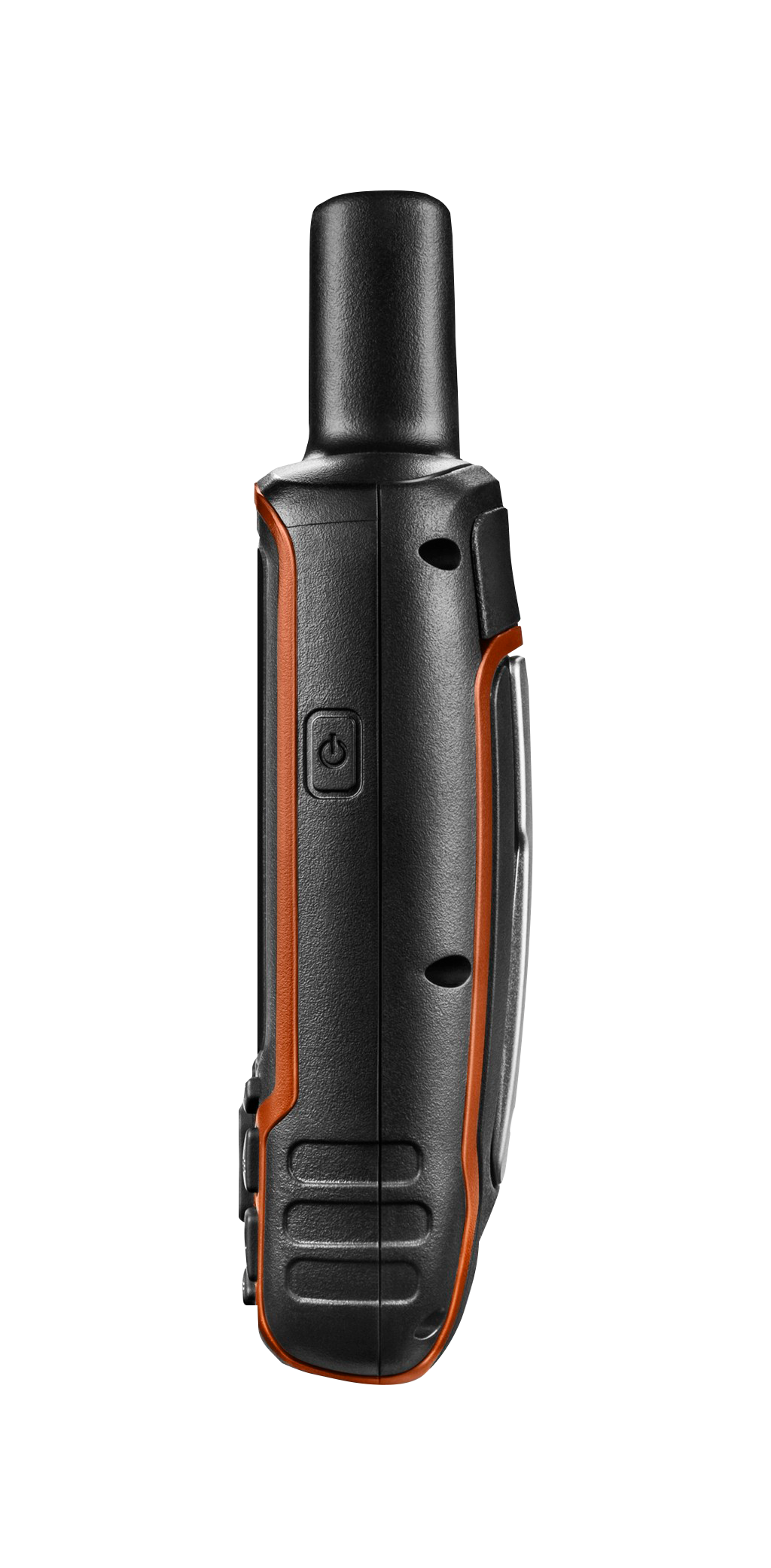 Garmin GPSMAP 64s handheld GPS with black body and orange trim
