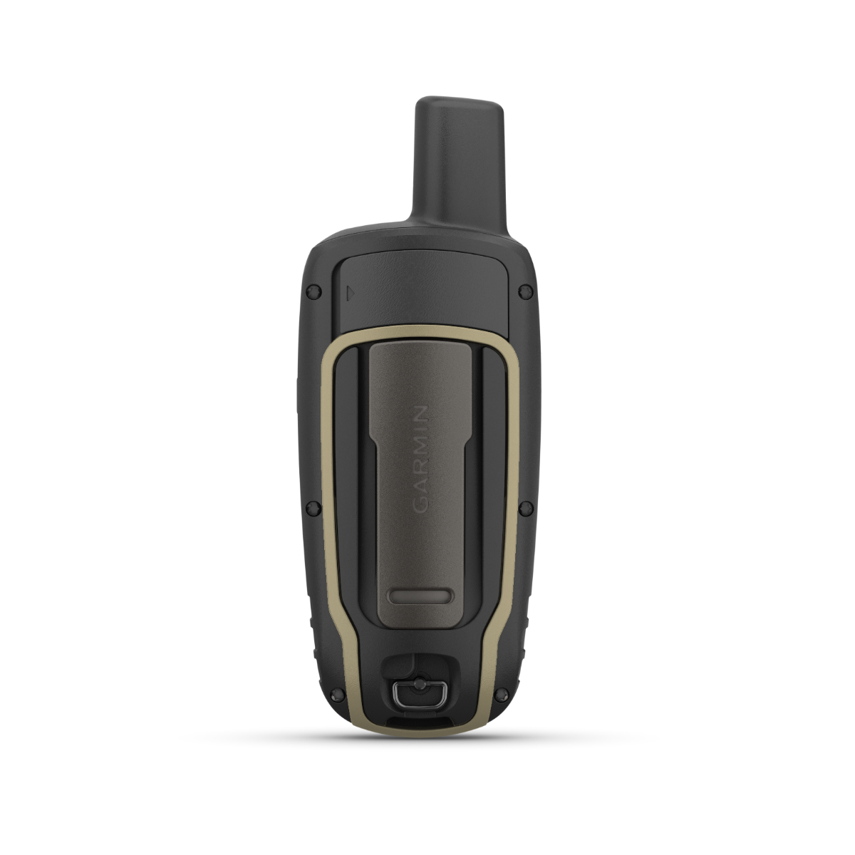 Garmin GPSMAP 65 handheld GPS device with rugged black body and tan trim