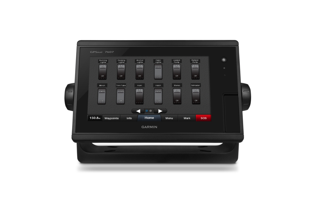 Garmin GPSMAP 7607 marine chartplotter with black touchscreen display