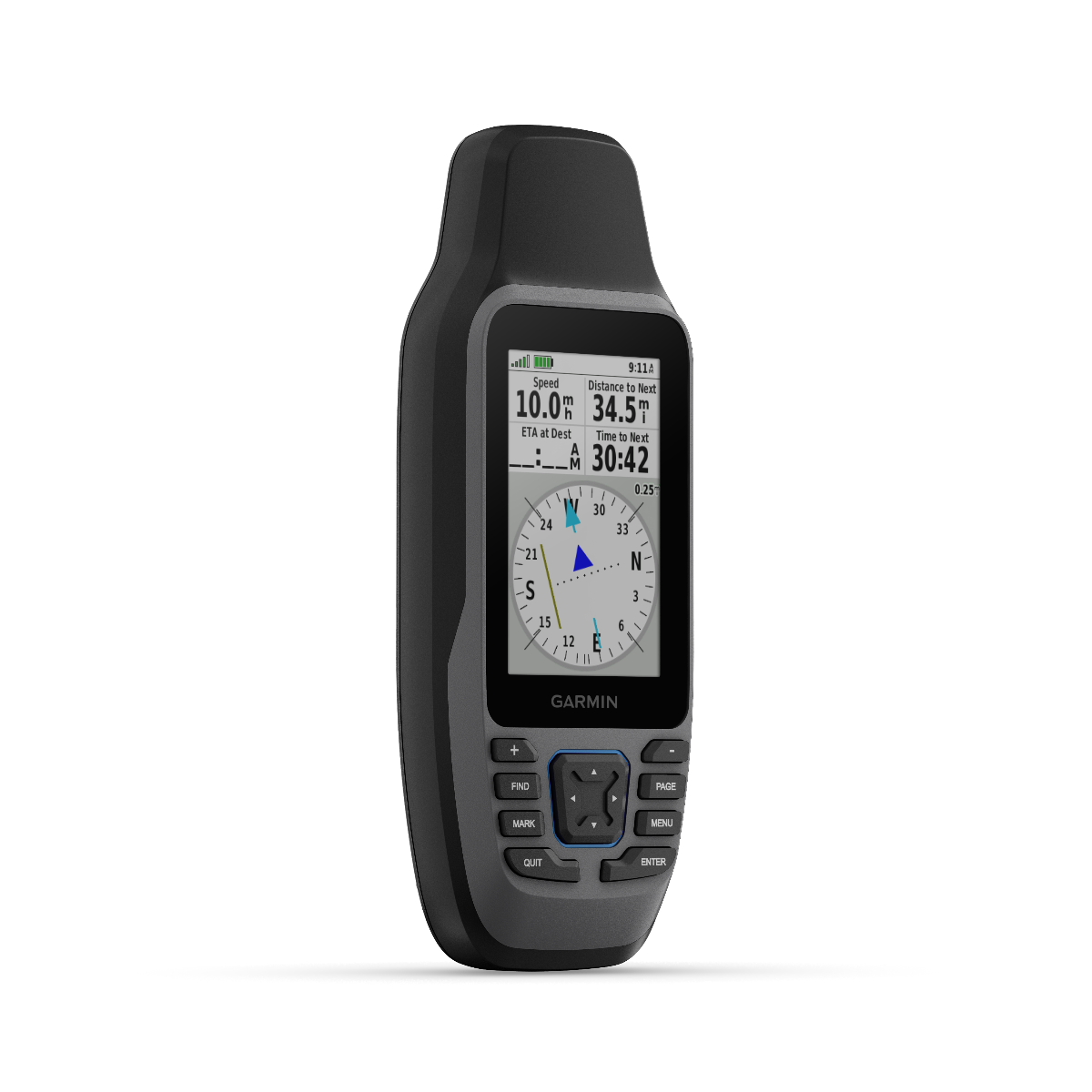 Garmin GPSMAP 79sc handheld marine GPS, black/gray rugged housing