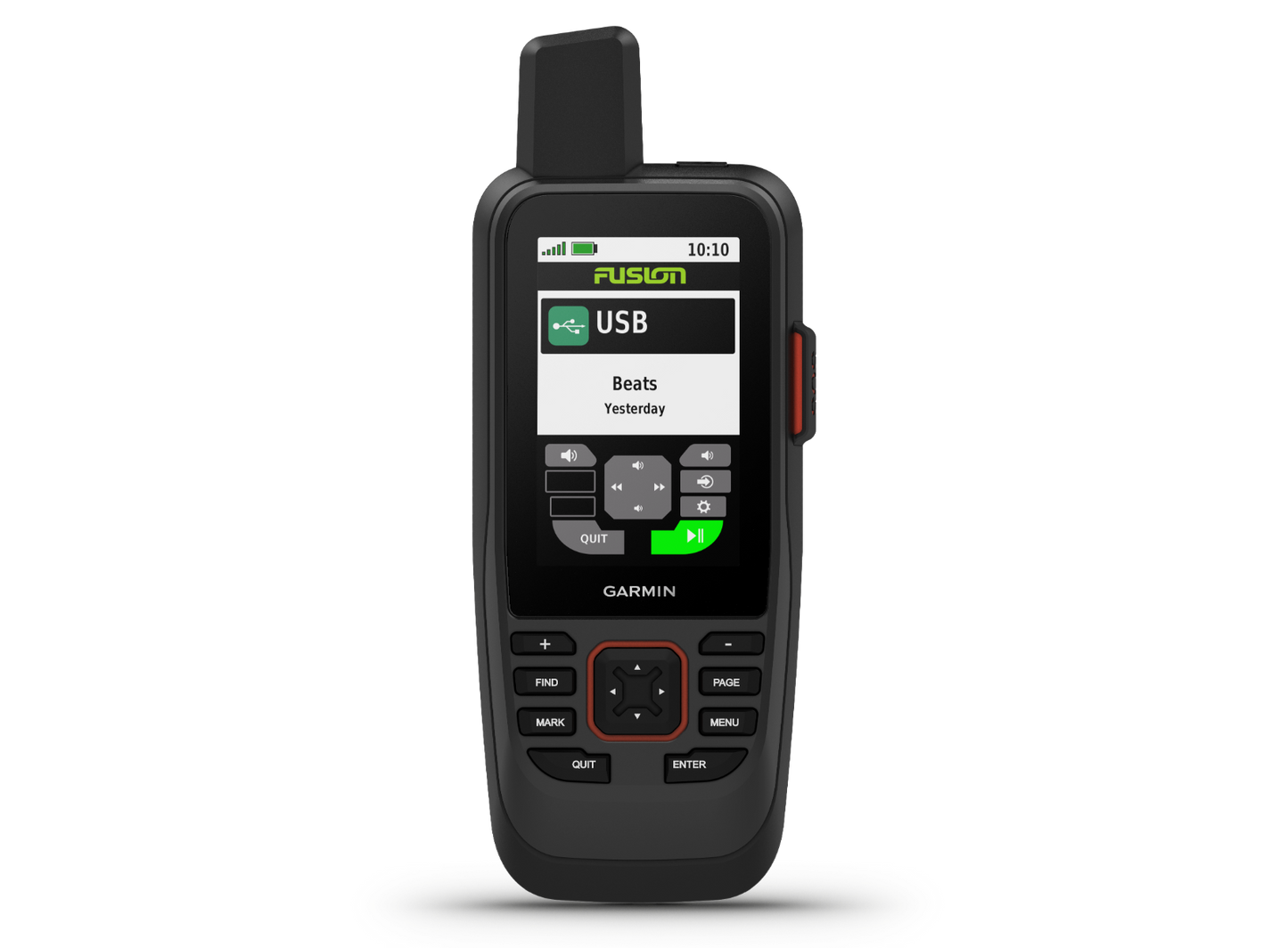Garmin GPSMAP 86Sci marine handheld GPS navigator, certified refurbished, black with red accents.