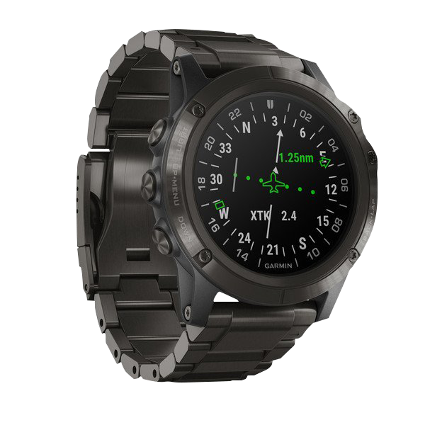 Garmin D2 Delta PX Aviator, DLC Titanium Band, GPS Smartwatch for Pilots (010-01989-30) by Garmin