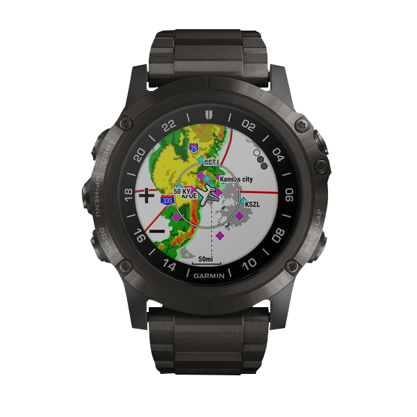 Garmin D2 Delta PX Aviator, DLC Titanium Band, GPS Smartwatch for Pilots (010-01989-30) by Garmin