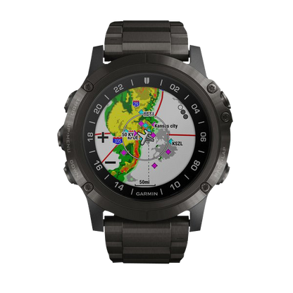 Garmin D2 Delta PX Aviator, DLC Titanium Band, GPS Smartwatch for Pilots (010-01989-30) by Garmin