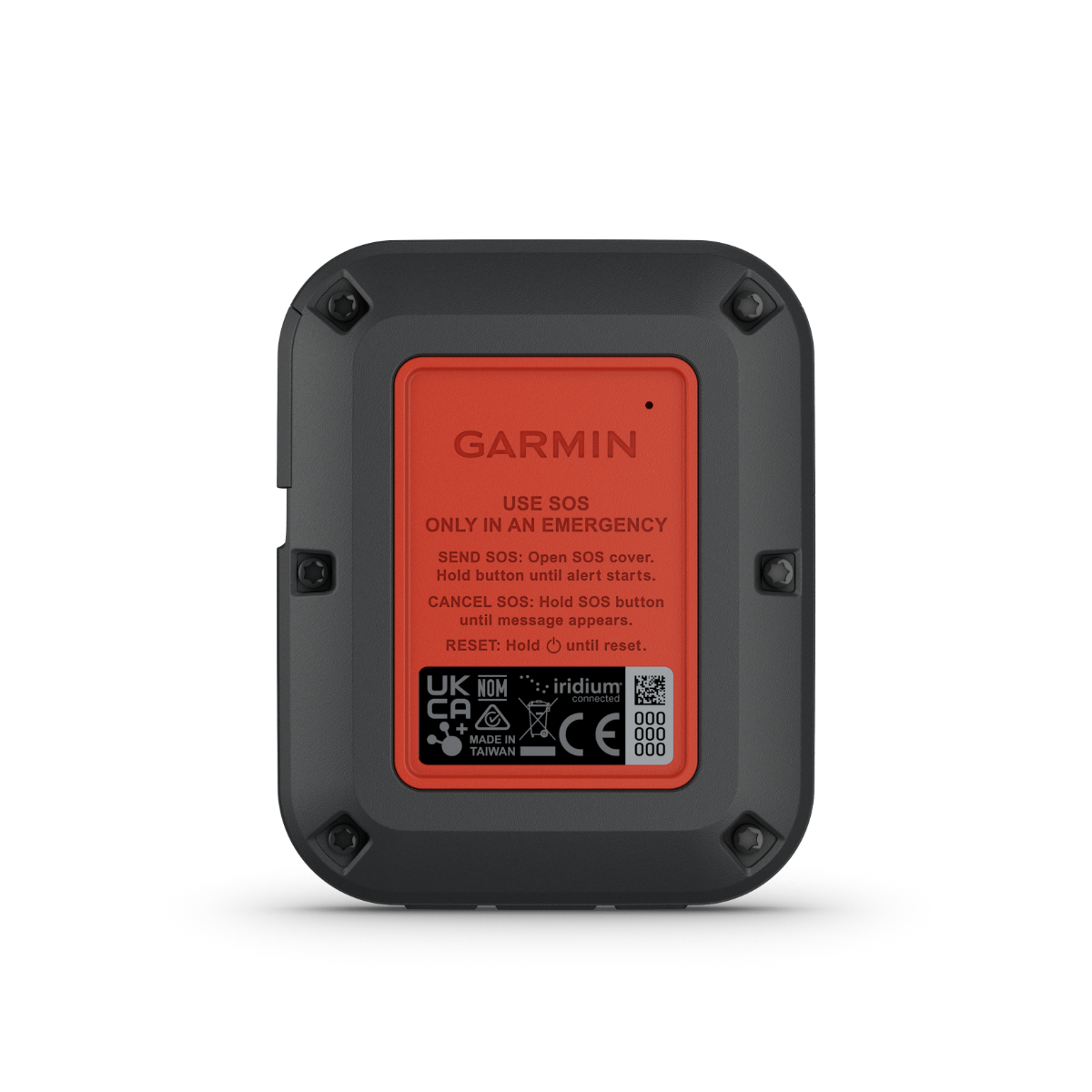 Garmin inReach Messenger satellite device with orange panel on rugged gray housing