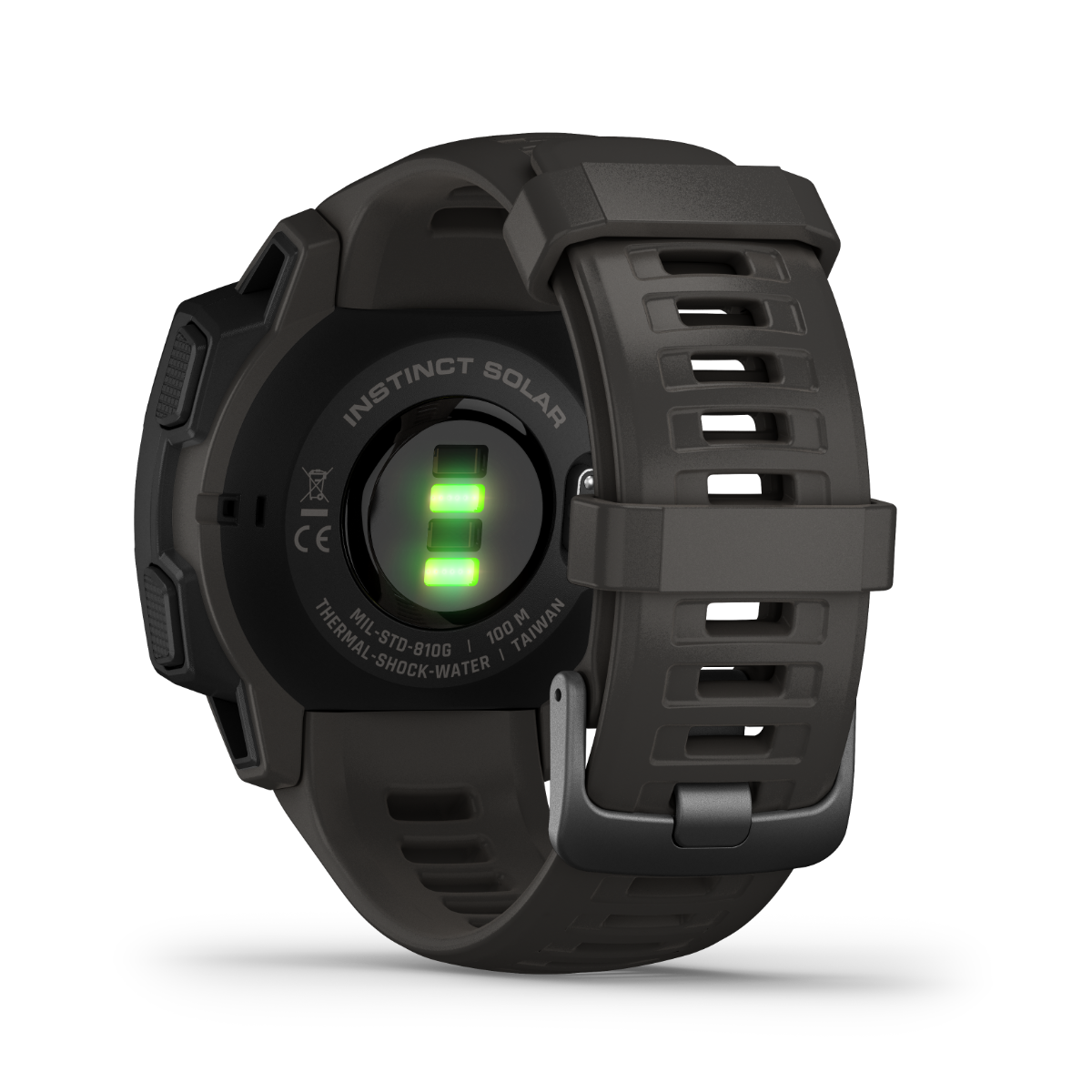 Garmin Instinct Solar Graphite rugged GPS smartwatch, certified refurbished