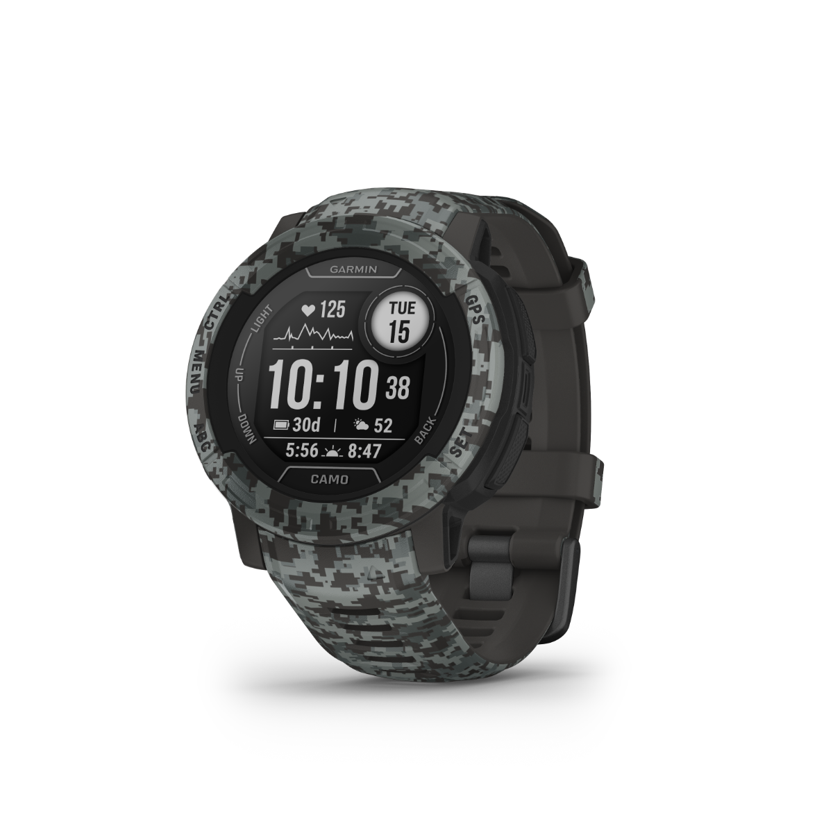 Garmin Instinct 2 Camo Edition graphite camo smartwatch