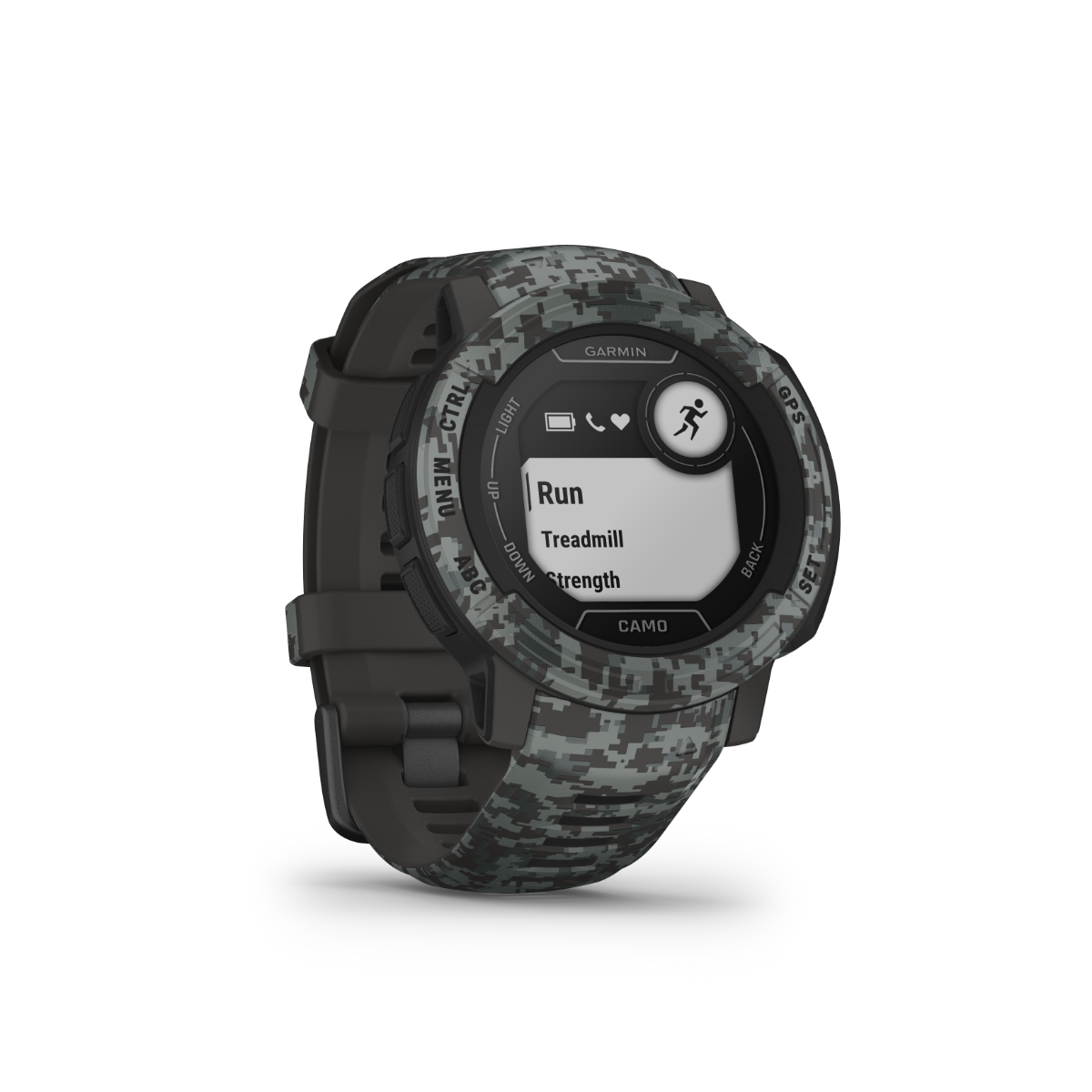 Garmin Instinct 2 Camo Edition smartwatch, graphite camouflage, Garmin Certified Refurbished