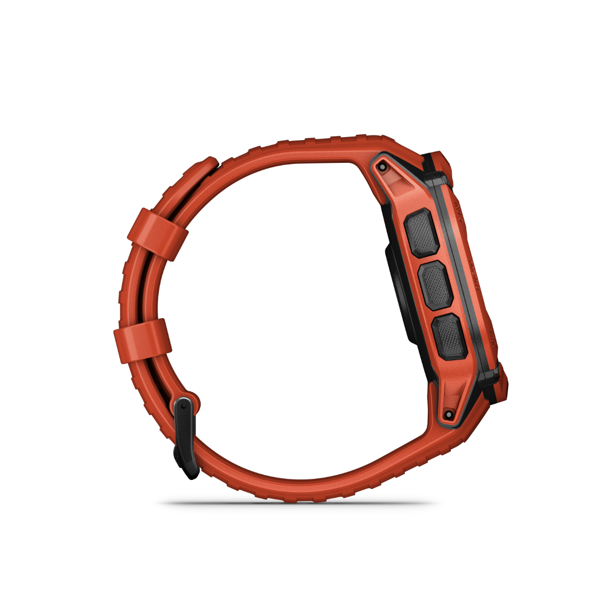 Garmin Instinct 2X Solar smartwatch, flame red rugged GPS watch with black bezel