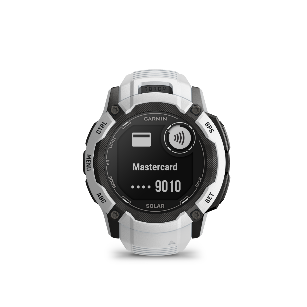 Garmin Instinct 2X Solar smartwatch, Whitestone rugged GPS watch with white strap