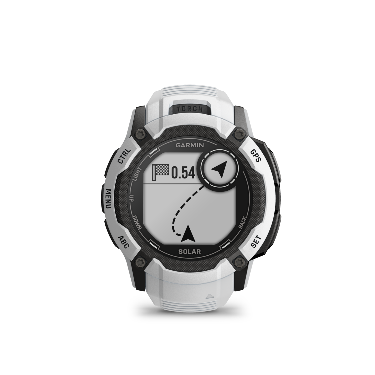 Garmin Instinct 2X Solar smartwatch, Whitestone white, rugged GPS watch