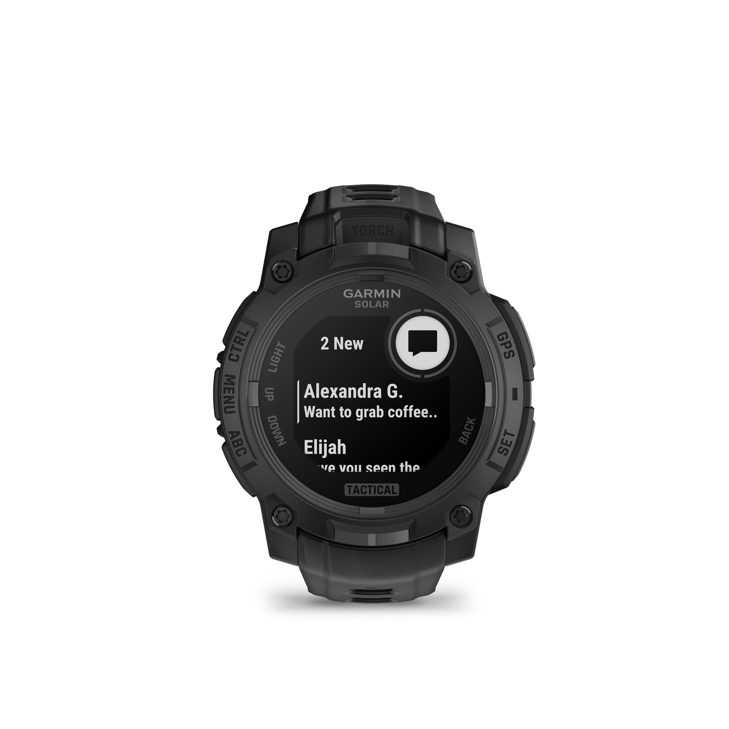 Garmin Instinct 3 Solar Tactical Edition smartwatch, 45mm black case with black band