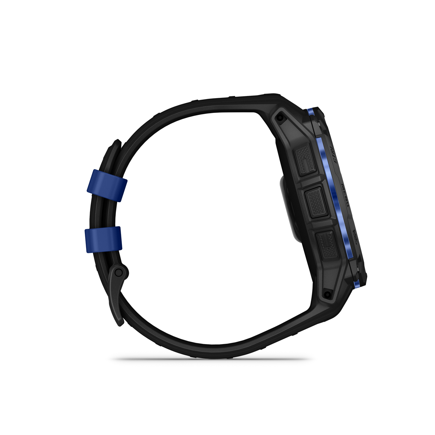 Garmin Instinct 3 AMOLED smartwatch, 50mm, black case with bolt-blue band