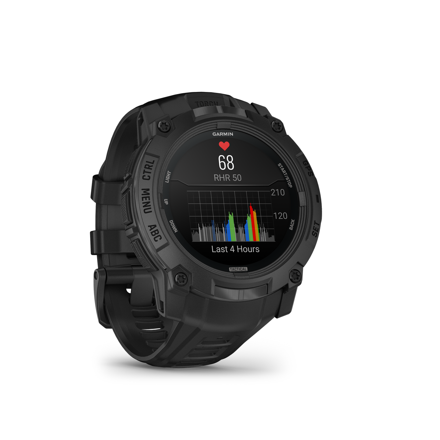 Garmin Instinct 3 AMOLED Tactical Edition smartwatch, 50mm, black case with black band