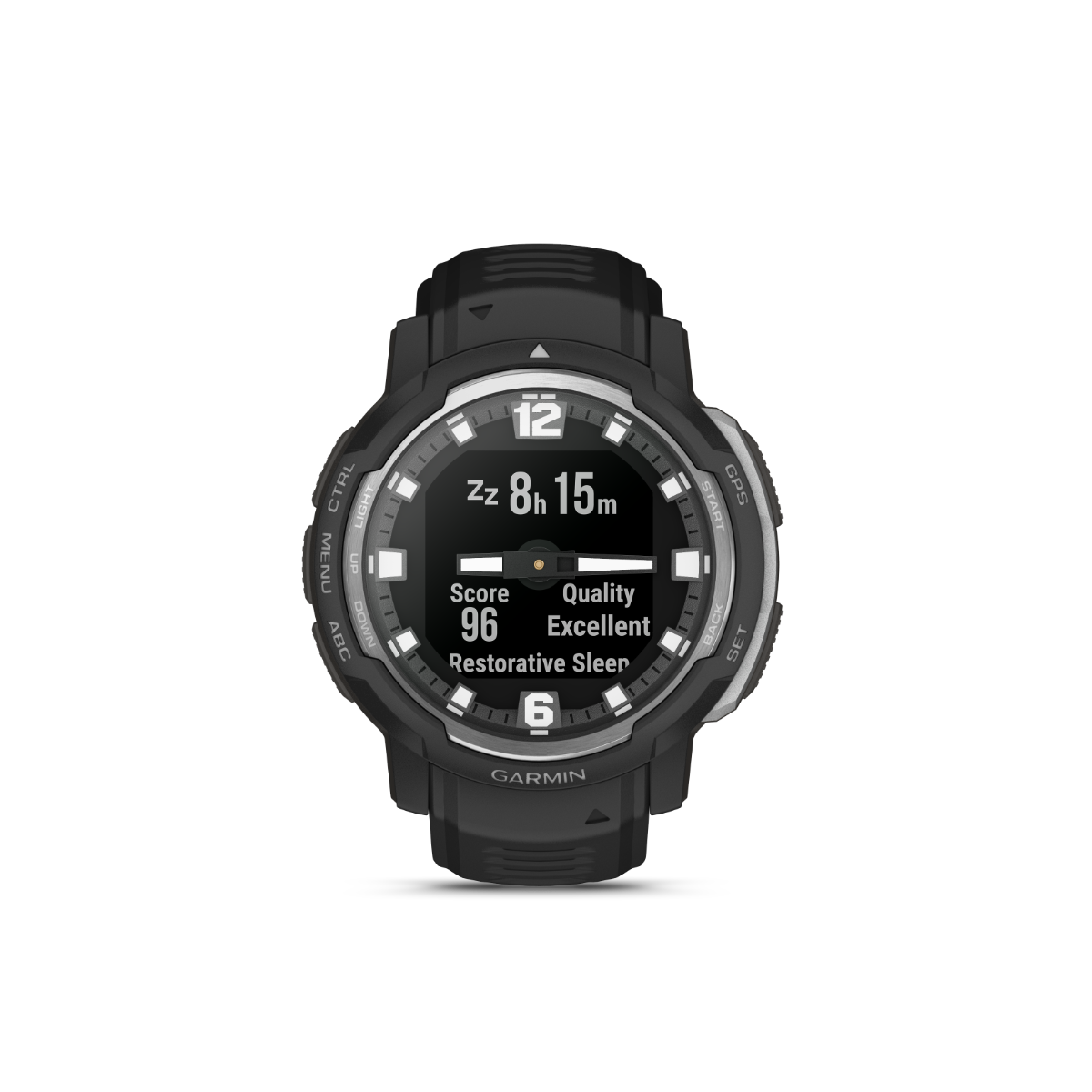 Garmin Instinct Crossover smartwatch, black, rugged GPS wearable