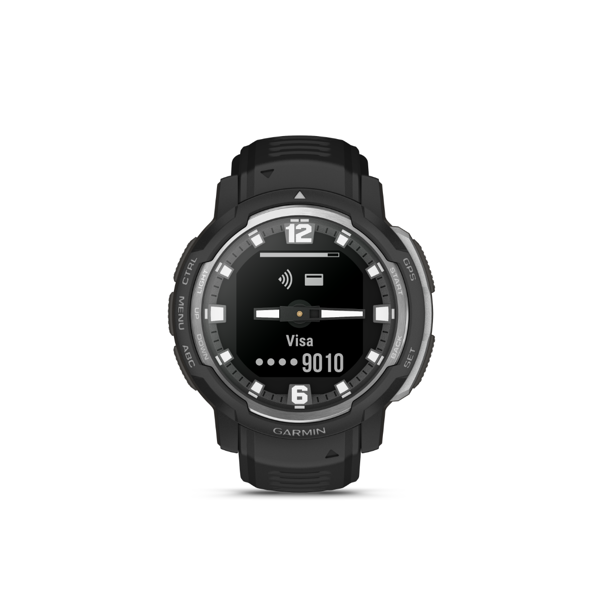 Garmin Instinct Crossover smartwatch, black, rugged bezel