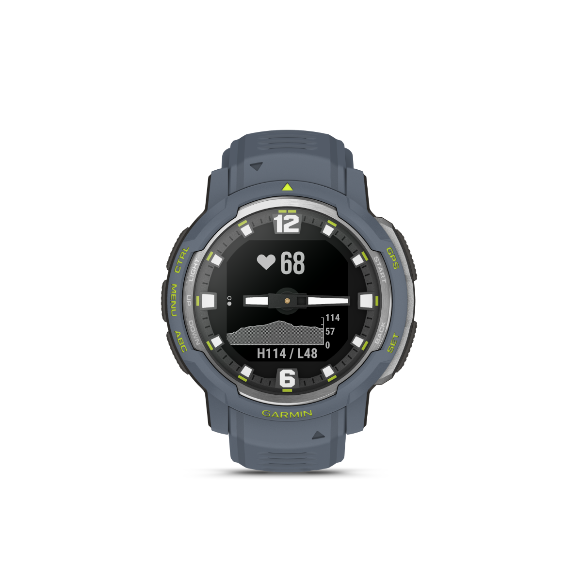 Garmin Instinct Crossover smartwatch, Standard Edition, Blue Granite band
