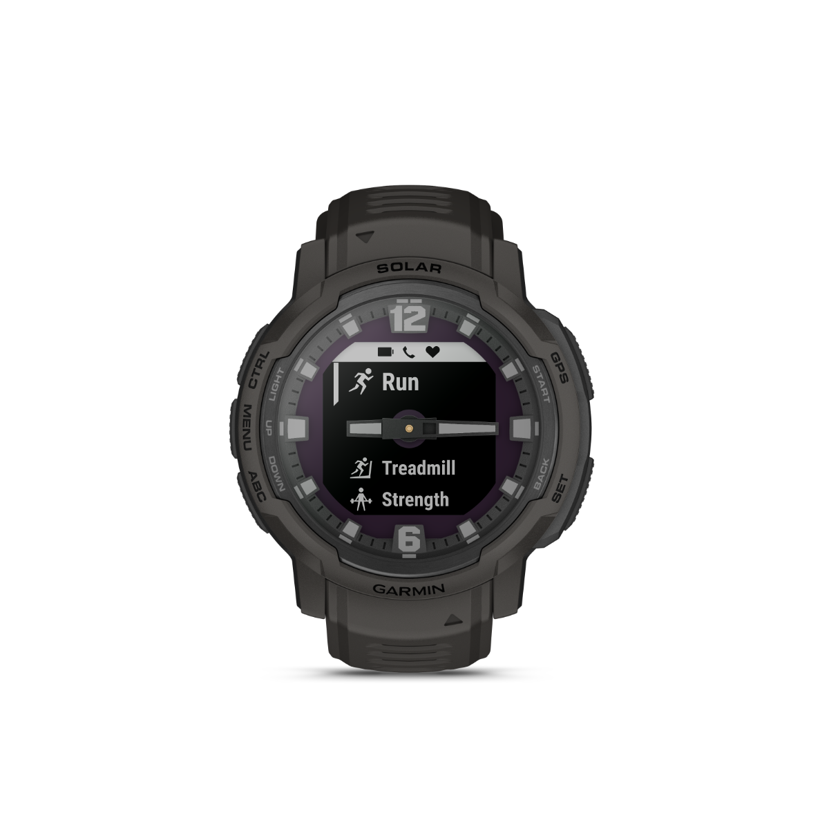 Garmin Instinct Crossover Solar smartwatch in graphite with rugged design