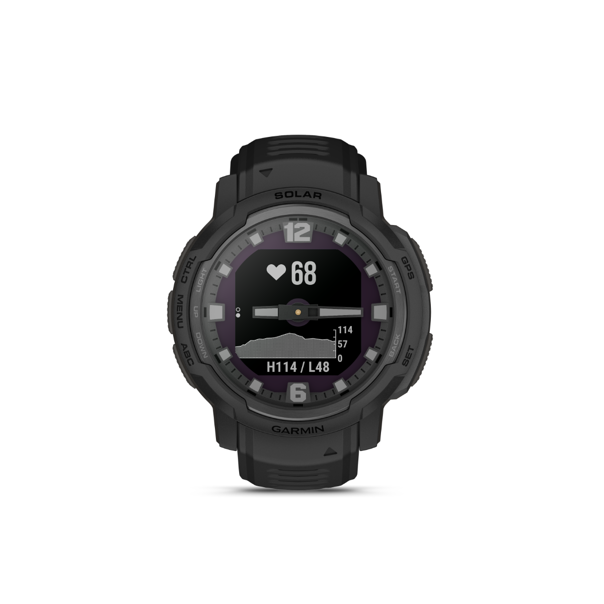 Garmin Instinct Crossover Solar Tactical Edition black smartwatch