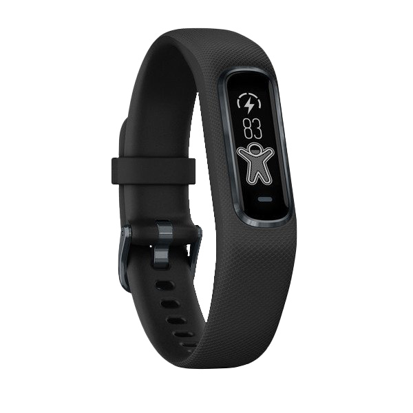 Garmin Vivosmart 4 fitness tracker with black band and midnight hardware