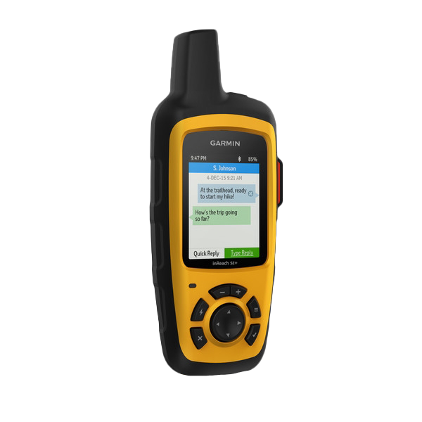 Garmin inReach SE+ handheld satellite communicator, rugged yellow-and-black design, certified refurbished