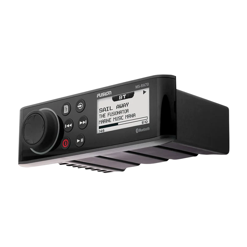 Garmin Fusion RA70 marine stereo with Bluetooth, black front panel