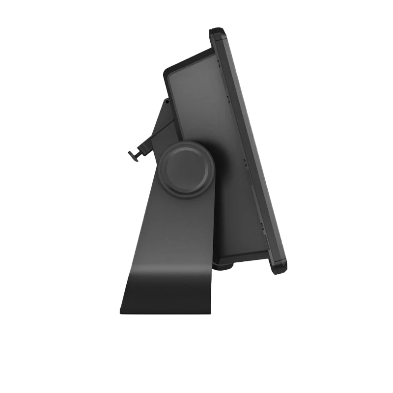 Garmin EchoMap Ultra 2 10-inch chartplotter on a black pedestal mount