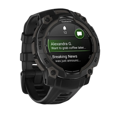 Garmin Instinct 3 AMOLED, (45mm) Black with Black Band (010-02936-00) by Garmin