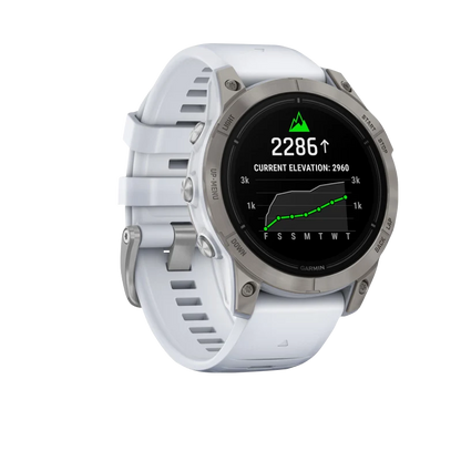 Garmin Epix Pro (Gen 2), 47mm Sapphire, Titanium w/ Whitestone Band (Garmin Certified Refurbished) by Garmin