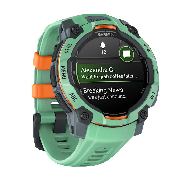 Garmin Instinct 3 AMOLED smartwatch, 45mm Neo Tropic with Neo Tropic band (010-02936-01)