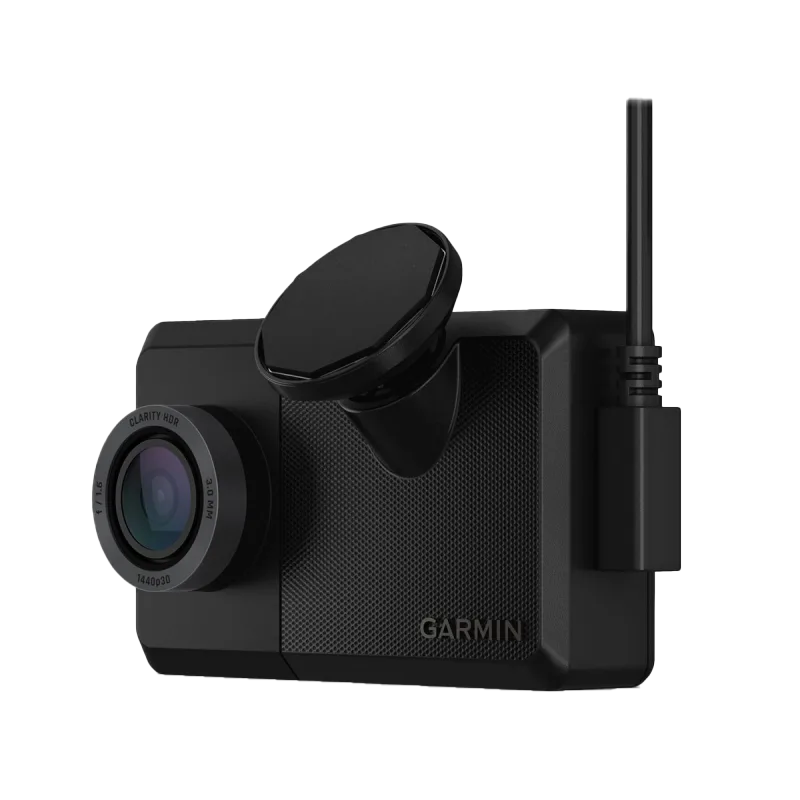 Garmin Dash Cam Live 1440p LTE refurbished black dash camera with suction mount