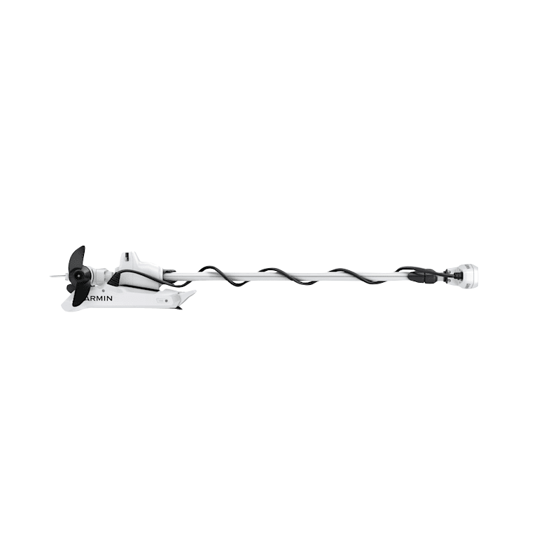 Garmin Force Kraken trolling motor, white 48-inch shaft with propeller and Garmin branding