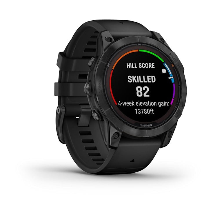 Garmin fēnix 7 Pro Solar Edition smart watch, slate gray case with black band, no Wi-Fi