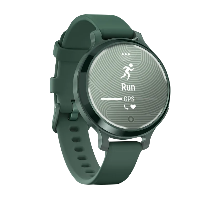 Garmin Lily 2 Active smartwatch in Jasper Green with Jasper Green silicone band
