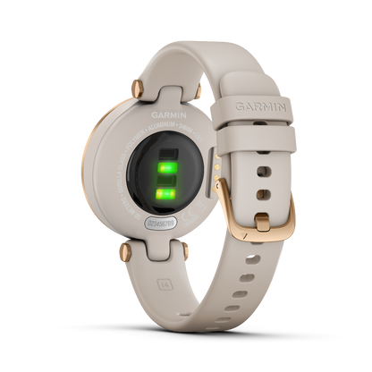Garmin Lily - Sport Edition, Cream Gold Bezel w/ White Case and Silicone Band (010-02384-01) by Garmin