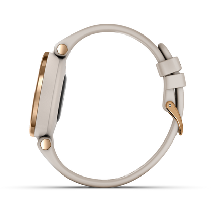 Garmin Lily - Sport Edition, Cream Gold Bezel w/ White Case and Silicone Band (010-02384-01) by Garmin