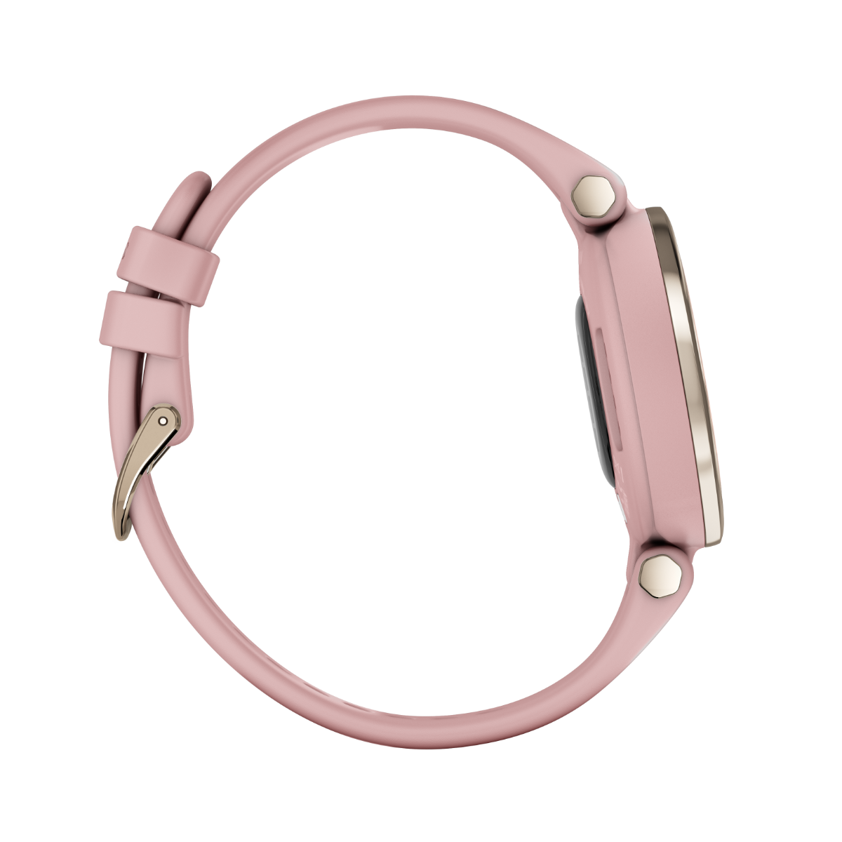 Garmin Lily Sport Edition watch with Midnight Orchid bezel and Deep Orchid silicone band