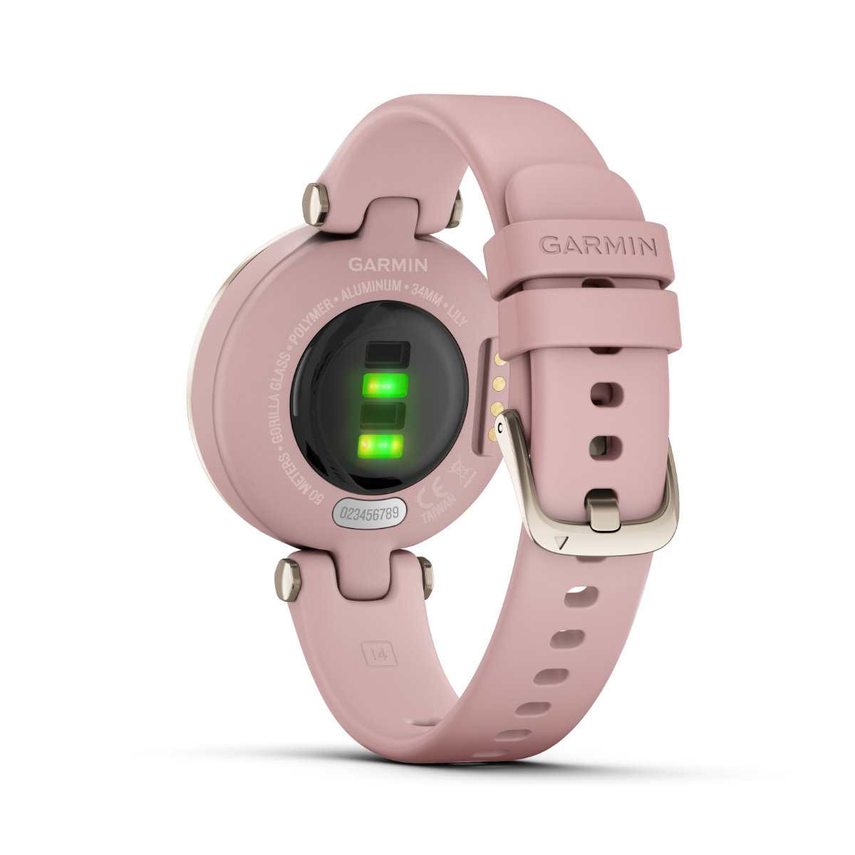 Garmin Lily Sport Edition smartwatch, Midnight Orchid bezel with Deep Orchid silicone band
