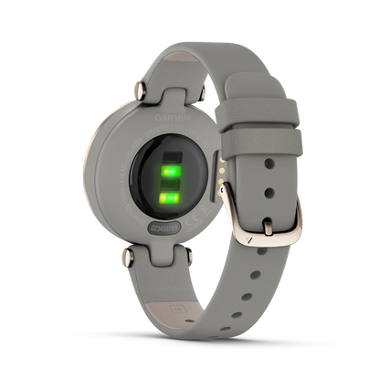 Garmin Lily Classic Edition, Cream Gold Bezel with Braloba Gray Case and Italian Leather Band (010-02384-A2) by Garmin