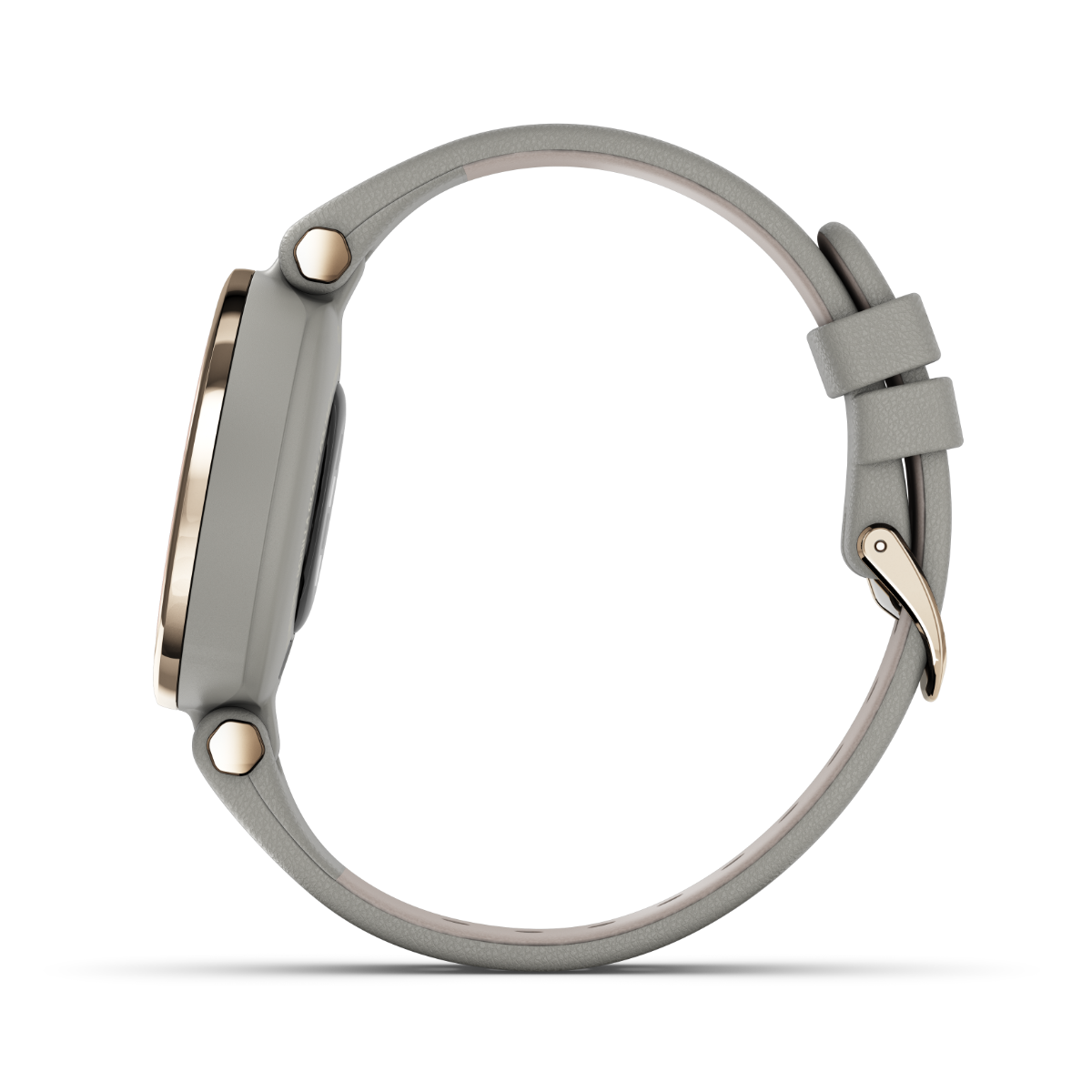 Garmin Lily Classic Edition, Cream Gold Bezel with Braloba Gray Case and Italian Leather Band (010-02384-A2) by Garmin