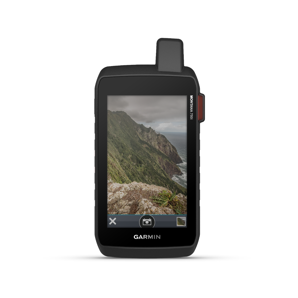 Garmin Montana 750i handheld GPS with touchscreen, TOPO maps, black, refurbished