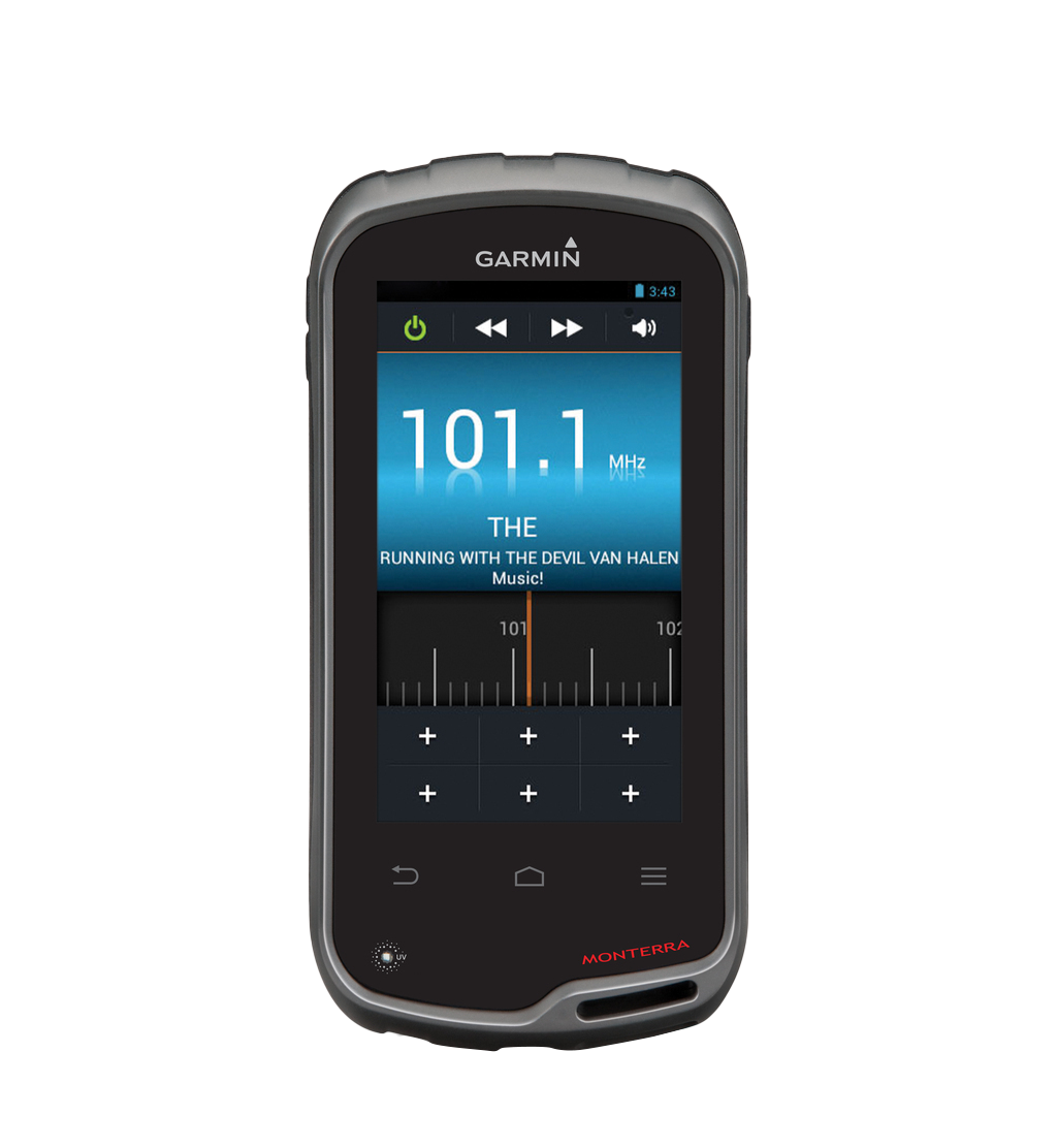 Garmin Monterra handheld GPS with touchscreen in black/gray rugged case