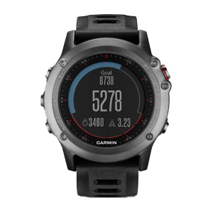 Garmin Fenix 3 smart watch with gray bezel and black band