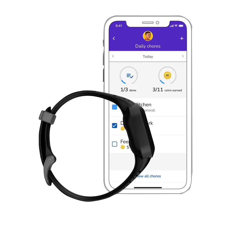 Garmin Vívofit jr. 3 Black Cosmic kids' smartwatch and smartphone, 2 items, Certified Refurbished