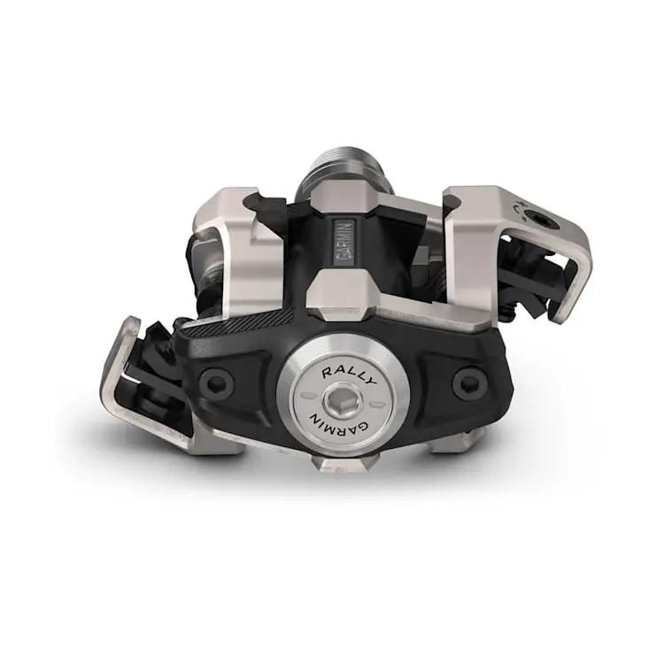 Garmin Rally XC200 dual-sensing power meter transducer in black and silver