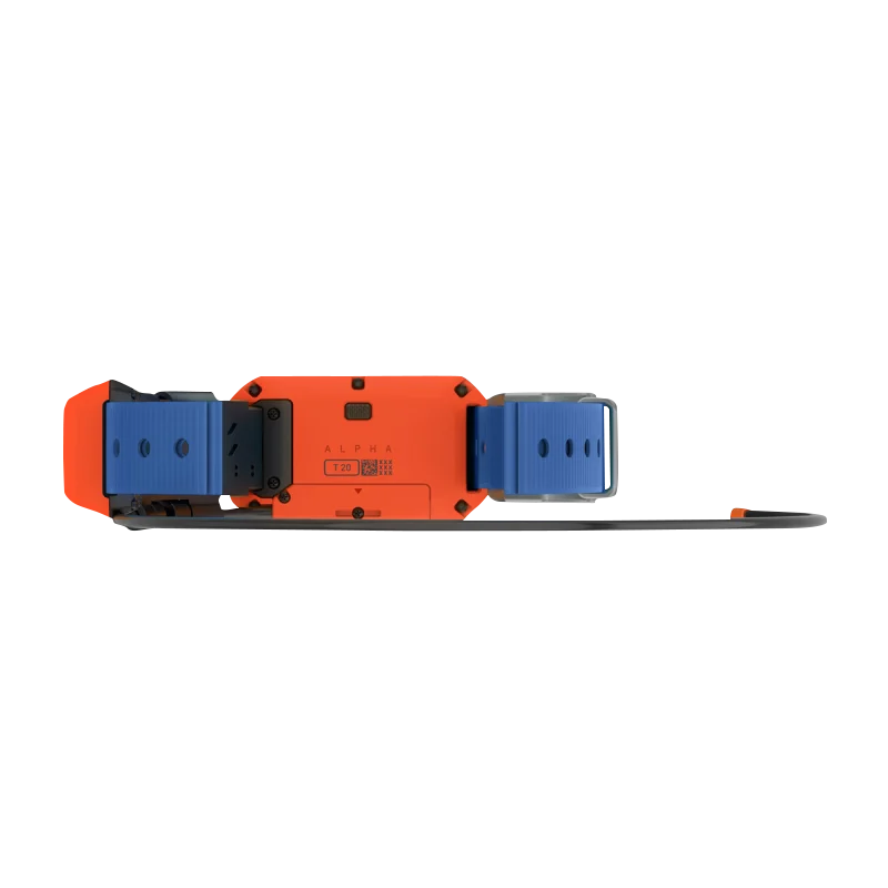Garmin Alpha T 20 dog collar, orange body with blue straps, GPS tracking collar
